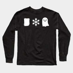 Paper, Snow, a Ghost! Long Sleeve T-Shirt